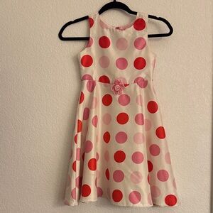 Youngland Red and Pink Polka Dot Dress